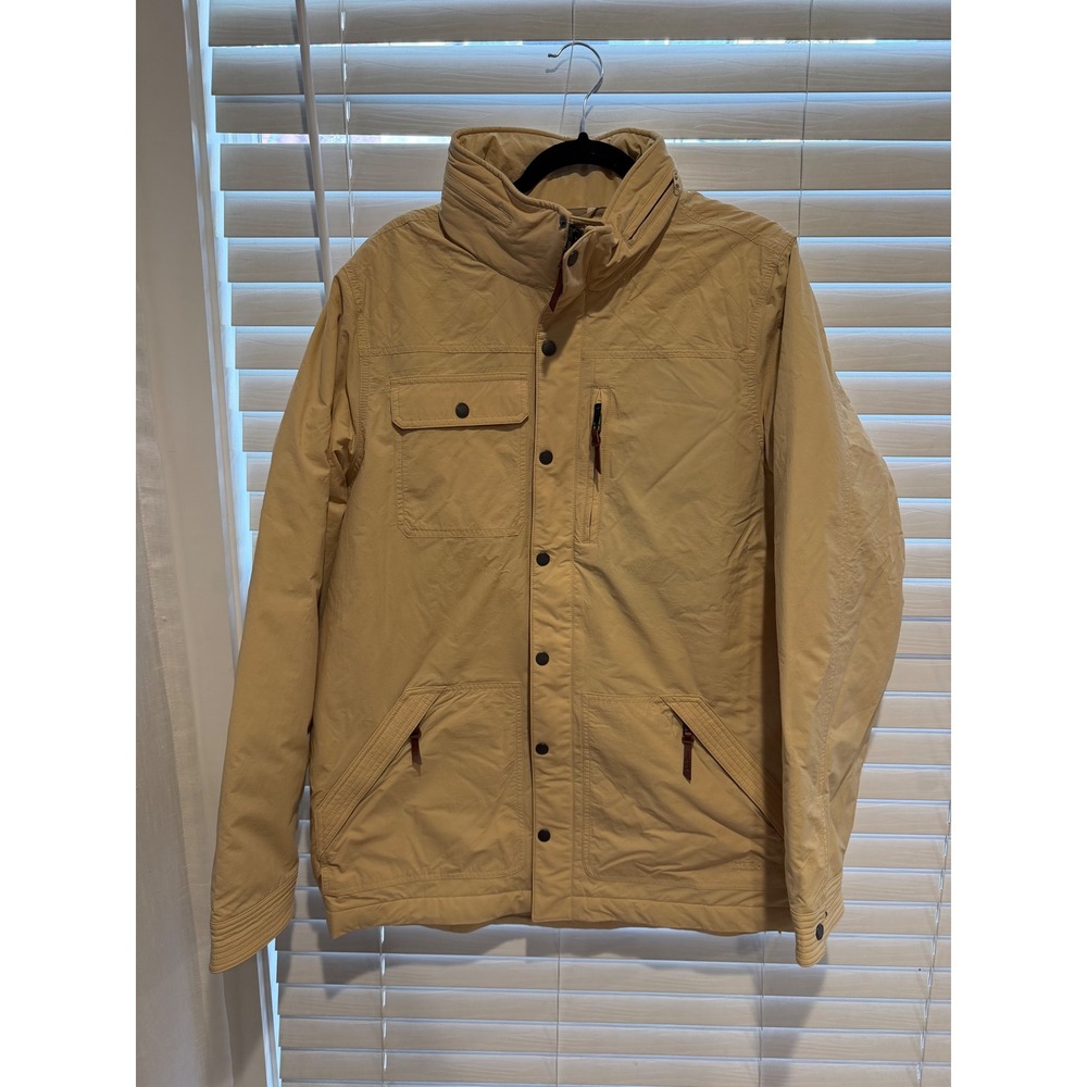 LL Bean Mens Insulated Travel Jacket XL Tall Tan Khaki Quilted Field Coat 512781